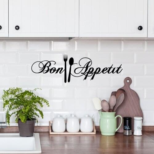 Letter pattern kitchen removable vinyl wall stickers home office decoration dining room kitchen wall decoration DIY decals cf07