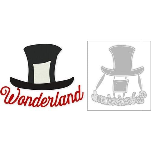 2020 Hot New Men Dress Hat English Alphabet Word Wanderland Metal Cutting Dies Foil and Scrapbooking For Card Making no stamps