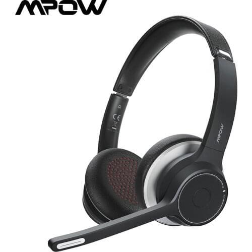 Mpow Upgraded HC5 Wireless Headphones Bluetooth 5.0 Headset With CVC8.0 Noise Cancelling Microphone For Phone PC Computer Xiaomi