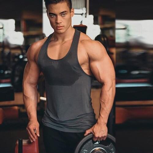 Mens muscle compression sleeveless I-shaped vest, fast drying, summer, tight, elastic, sleeveless, training, fitness, ventilati