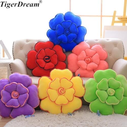 55cm Rose Plush Toys Soft PP Cotton Stuffed Dolls Flower Series Cushions Sleeping Pillows Sofa Decoration Gifts 6 Colors