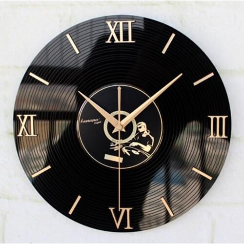 30CM Wall Clock Saat Reloj 3D Retro Nostalgia Clock vinyl CD album wall clocks Relogio de parede Duvar Saati Horloge Murale Klok