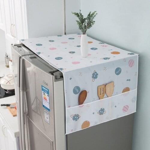 Refrigerator Dust Cover Storage Hanging Bag Household Appliances Waterproof Cover Towel Household Refrigerator Cover Hanging Bag