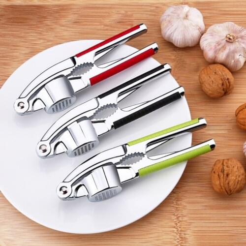 Garlic Press Zinc Alloy Masher Ginger Crusher Walnut Squeezer Kitchen Tools