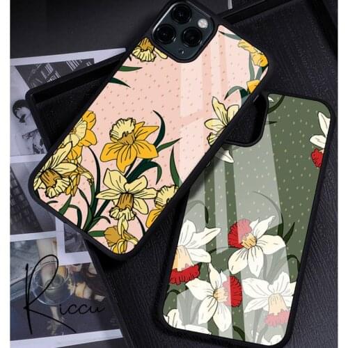 Fashion beautiful flower leaf Phone Case Rubber for iPhone 12 11 Pro Max XS 8 7 6 6S Plus X 5S SE 2020 XR 12 Mini case