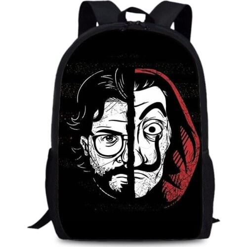 New La casa de papel Backpack For Children School Bags Famous TV Printing Book Backpack Daily Travel Mochila