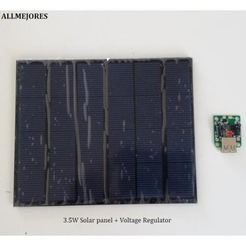 ALLMEJORES 6V 3.5W Solar panel for DIY battery charger kits give Voltage regulator for free make solar charger