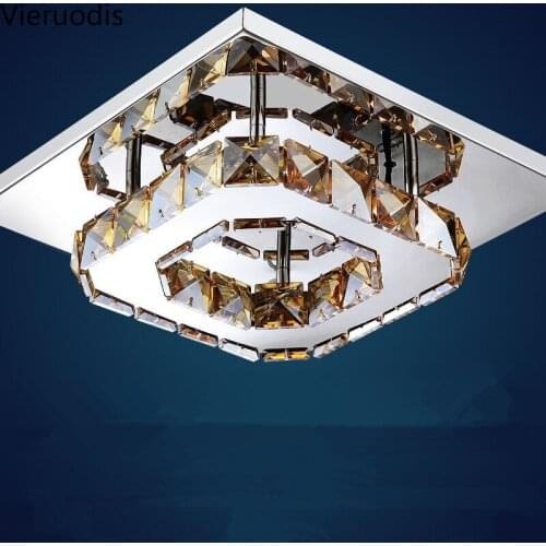 Ceiling Lights Indoor Crystal Lighting LED Luminaria Modern LED Ceiling Lamp For Living Dining Bed Room Amber creative lamps