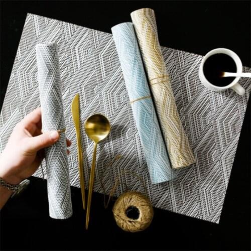 Nordic 3D Wave PVC Jacquard Table napkins for plate Wedding tea towel Decorative plastic dinner Christmas serving personalized