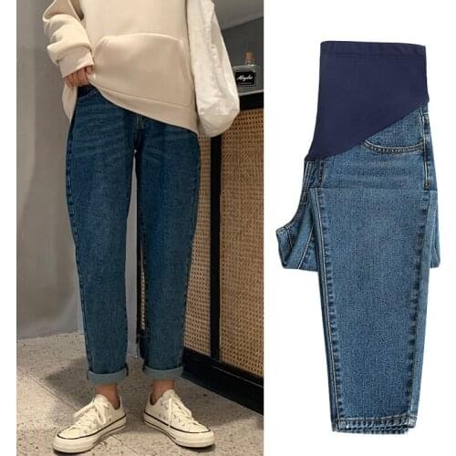 2020 New Arrive Spring Maternity Pants Woman Casual Jeans Large Size Pants Pregnant Woman Clothing KU-00007