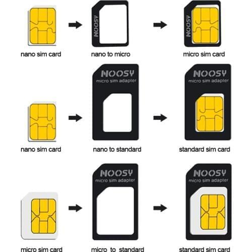 4 in 1 Nano SIM Card Micro SIM Adapters Standard SIM Card Adapter Eject Pin For iphone 7 8 4S 5 5s 6 6S XS Max XR Mobile Phones