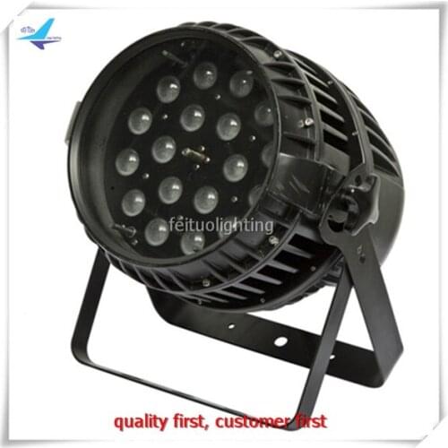 6pieces outdoor par led 18x18w 6in1 rgbwa uv ip65 led par zoom stage light