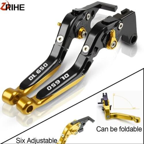 For SUZUKI DL dl 650 VSTROM 2004 2005 2006-2010 Motorcycle Clutch Brake Lever CNC Aluminum Extendable Adjustable Foldable Levers