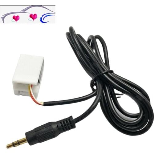 Lonleap CD Changer 3.5MM Audio Aux Cable For Peugeot 307 308 Citroen C4 RD4 12Pin Car Styling Parts