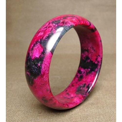 Free shipping Nice Beautiful Peach Blossom Natural Bangle Bracelet Green Red Fine Jadeite