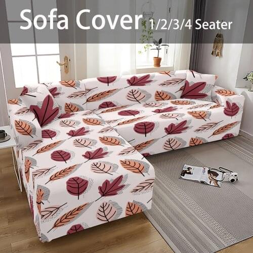 Plant Style Covers For Sofas Plaids And Covers Sofa Cushion Leaves Pattern European Style Sofa Cover Home 4-Seater Sofa Cover