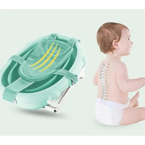 Baby Adjustable Infant Cross Shaped Slippery Bath Net Kid Bathtub Shower Cradle Bed Seat Net PP And Cotton Home Mat Seat