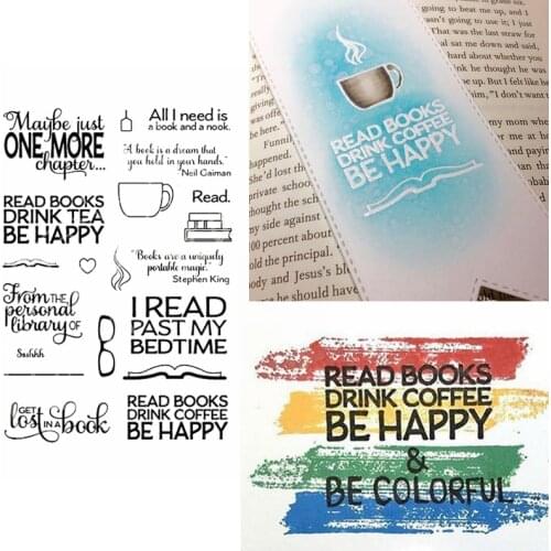 Phrases About Reading Books Clear Stamps Phrases Kids Transparent Silicone Stamp 2020
