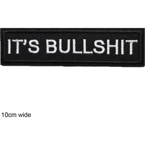 BULLSHIT Embroidered Cloth Patch For Girls Boys Clothes Stickers Apparel Garment Accessories