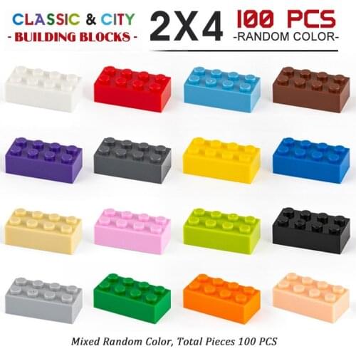 2*4 High Bric DIY Building Block City Compatible Classic Bricks Kids Educational Toy Boy Girl Gift Model Combination Toys