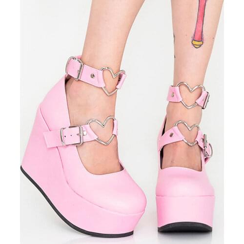 Lapolaka Brand New Sale High Heels Pumps Platform Sweet Lolita Style Gothic Cosplay Cozy Wedges Mary Janes Woman shoes