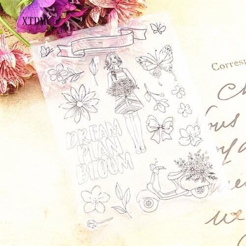 Hot selling gardener transparent clear stamp / silicone seal roller stamp DIY scrapbook album / card production