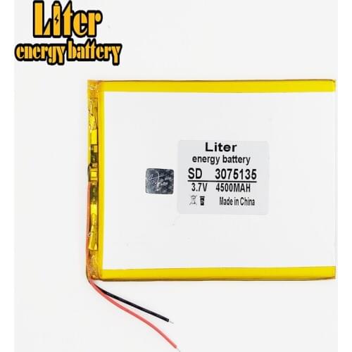 3.7 V lithium polymer battery 4500 mah and 9 inches tablet batteries large volume thin 3075135 2875135