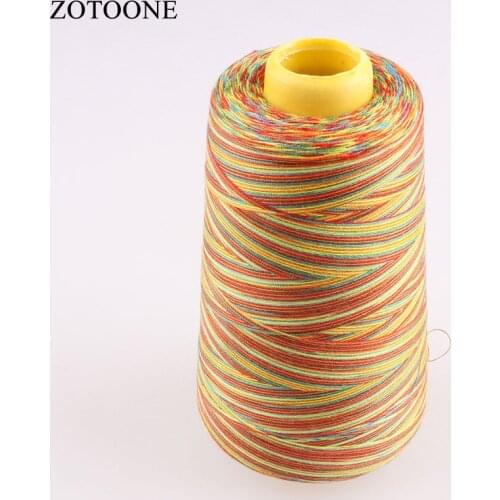 Machine Industrial Sewing Thread Spool Rainbow Polyester sewing thread Multicolor Sewing Suppiles 3000Y/Spool 40S/2SE0017C4