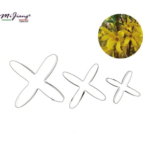 Mijiang Sugar Flower Petal Cake Mold Baking Fondant Decorating Tool Paste Cookie Cutter Stainless Steel Kitchen Accessories A386