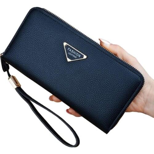 Fashion Women Wallets ID Cards Holder PU Leather Girls Lady Purses Handbags Moneybag Zipper Coin Purse Long Woman Clutch Wallet