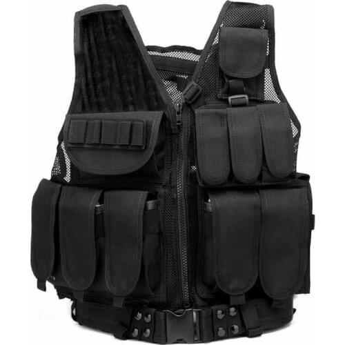 Mens Tactical Vest Outdoor Ultra-Light Breathable Combat Training Vest Airsoft Paintball Vest MIlitary Vest Sport-Vest Adults