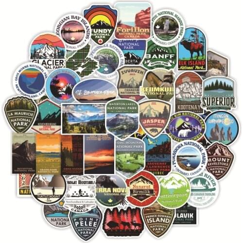 50Pcs Canadian Culture Stickers Luggage Skateboard Suitcase Laptop Guitar Waterproof Graffiti Sticker Kids Toy Gift