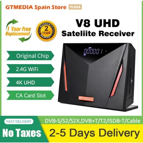 π2020 NEW GTmedia V8 UHD Satellite Receiver 4K Ultra HD, DVB-S2 T2 Cable Tuner H.265 2.4G WIFI Support CCAM OSCAM Spain TV BOX