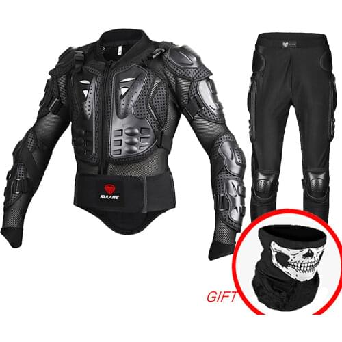 Genuine Motorcycle Jacket Racing Armor Protector ATV Motocross Body Protection Jacket Clothing Protective Gear Mask Gift