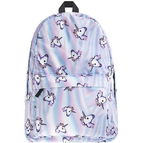 Printed Unicorn Backpacks Multifunction for Girls Kawaii Fashion Teenagers Schoolbags