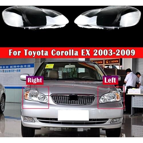 Car Front Lampshade Glass Lens Case Auto Headlight Cover Light Lamp For Toyota Corolla 2003 2004 2005 2006 2007 2008 2009