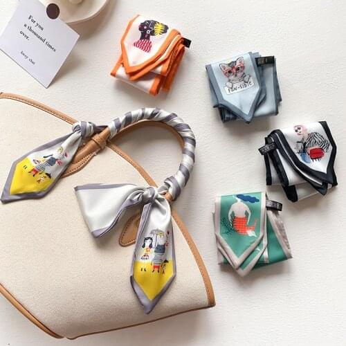 Korean Style Silk Scarf Fashionable Retro Hair Band Small Neckerchief Headscarf Professional Decorations Ribbon Female scarf