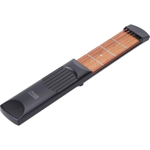 Portable Pocket Acoustic Guitar Practice Tool Gadget 6 String 4 Fret Model for Beginner