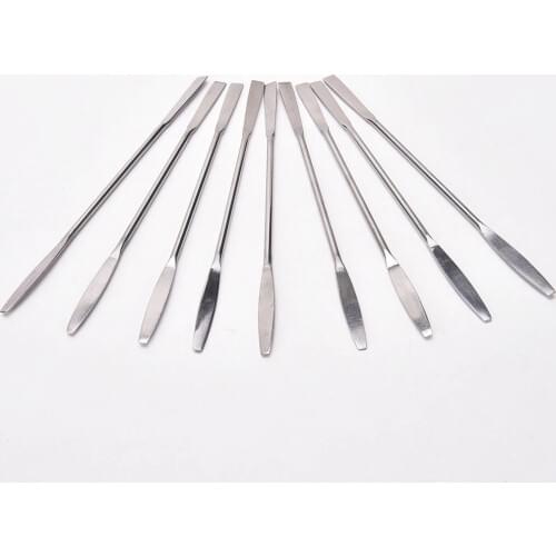 HONGYI 1Pc Palette Clear Acrylic Nail Art Makeup Polish Gel Foundation Eyeshadow Mixing Spatula Stainless Rod Manicure Tool
