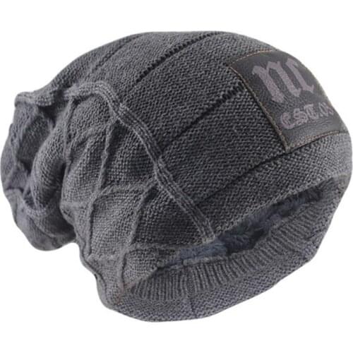 New product Korean version plus fluffy line hat mens hooded hat outdoor men and women letter tide autumn and winter hat