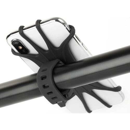 Silicone Bicycle Phone Holder Motorcycle Mobile Phone Stand Bike GPS Clip Quick Mount For IPhone Samsung HuaWei Xiaomi Redmi