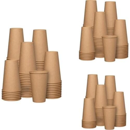 Thick Single Layer Kraft Paper Cup Disposable Coffee Cup Hot Drink Cup with Coffee Paper Cup