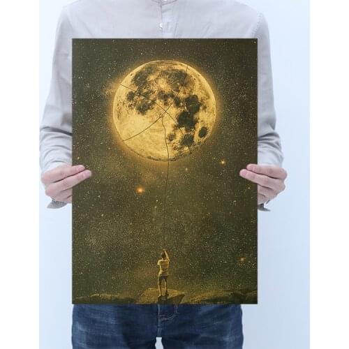 Vintage Art Poster Grab Dream Art Decor Retro Kraft Paper Struggle Decoration Painting 50.5x35cm Bar Cafe Wall Sticker