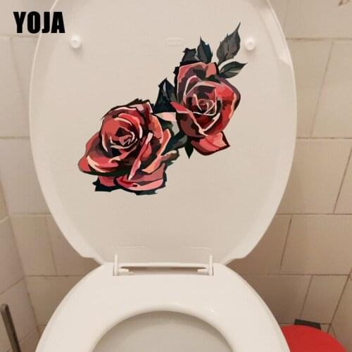 YOJA 23*11.5CM Cartoon Hand Drawn Rose Fashion Wall Sticker Decal Home Bedroom Toilet Decor T1-0991