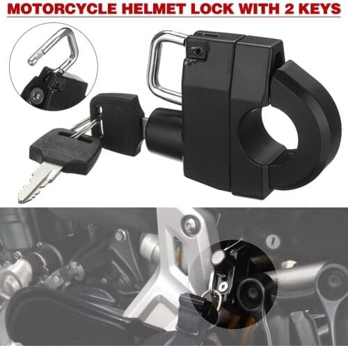 Motorcycle Universal Helmet Lock For 25mm Engine Crankcase Crash Handlebar Luggage Lock Anti-theft Fixed Safety Lock