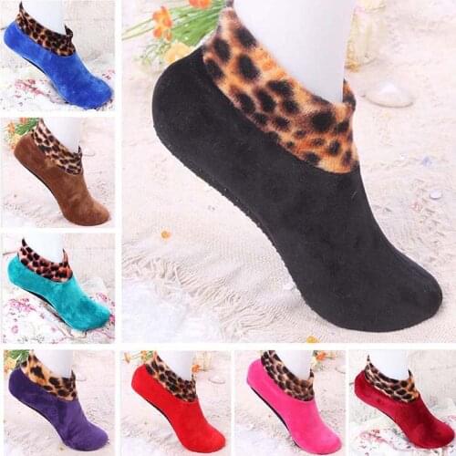 Women Winter Warm Thicke Home Bed Sock Non Slip Elastic Floor Socks Slipper