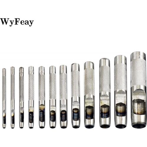 1mm-30mm Size Leather Craft Hole Punch Tool Thick Steel Craft Round Belt Paper Canvas Clothes Punching DIY Leathercraft Puncher