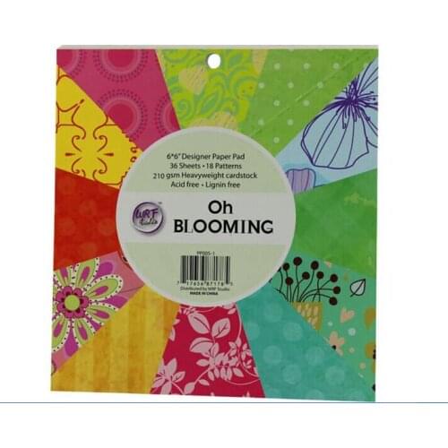 18 Sheets Acid-Free cardstock blooming flowers Scrapbooking Pads Paper Origami Art Background Paper Card Making DIY Scrapbook