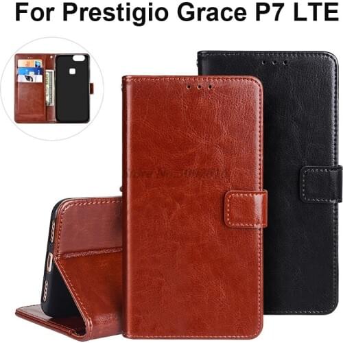 2 Styles Case For Prestigio Grace P7 LTE Case Cover Flip Leather Case For Prestigio Grace P7 LTE Cover Capa Phone bag Case Shell