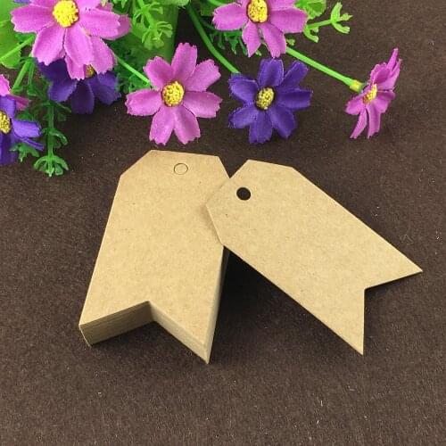 200PCS Kraft Paper Gift Tags 7*4CM Price Tags Packaging Labels DIY Paper Cards For Gift/Box/Jewelry/Cosmetics/Garment/Toys/Cups